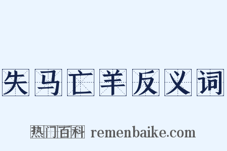 失马亡羊反义词是什么意思的图片